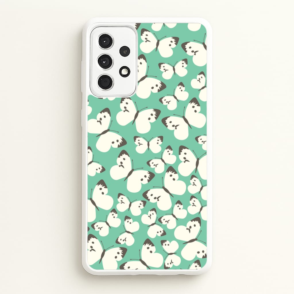 White Butterfly - Butterfly Patterns - Butterfly Patterns Phone Case for Galaxy A52 / A52s