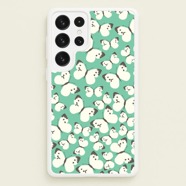 White Butterfly - Butterfly Patterns - Butterfly Patterns Phone Case for Galaxy S23 Ultra