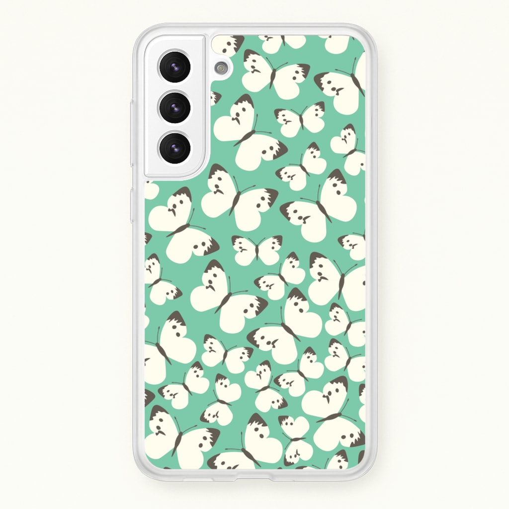 White Butterfly - Butterfly Patterns - Butterfly Patterns Phone Case for Galaxy S22 Plus