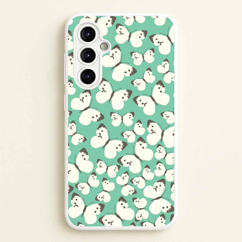 White Butterfly - Butterfly Patterns - Butterfly Patterns Phone Case for Galaxy A54