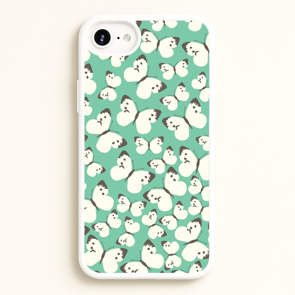 White Butterfly - Butterfly Patterns - Butterfly Patterns Phone Case for iPhone 6 / 7 / 8 / SE