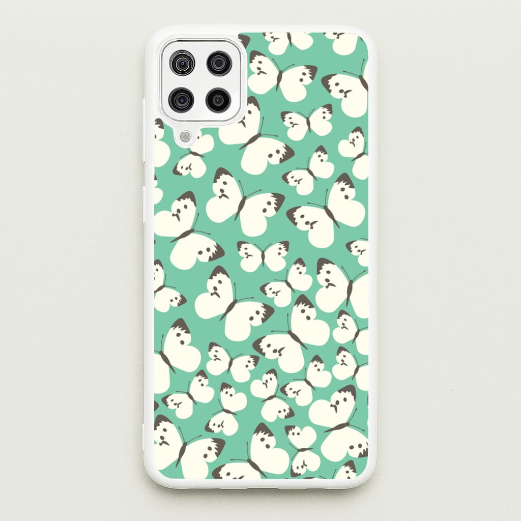 White Butterfly - Butterfly Patterns - Butterfly Patterns Phone Case for Galaxy A12