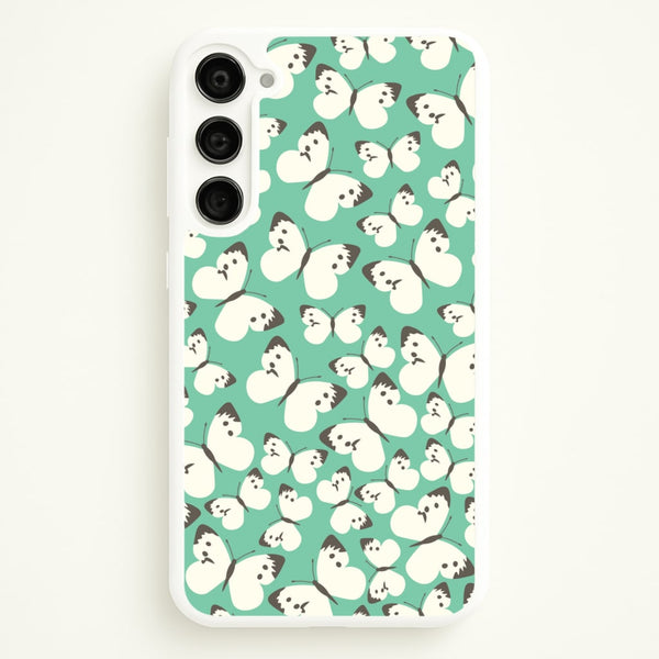 White Butterfly - Butterfly Patterns - Butterfly Patterns Phone Case for Galaxy S23 Plus