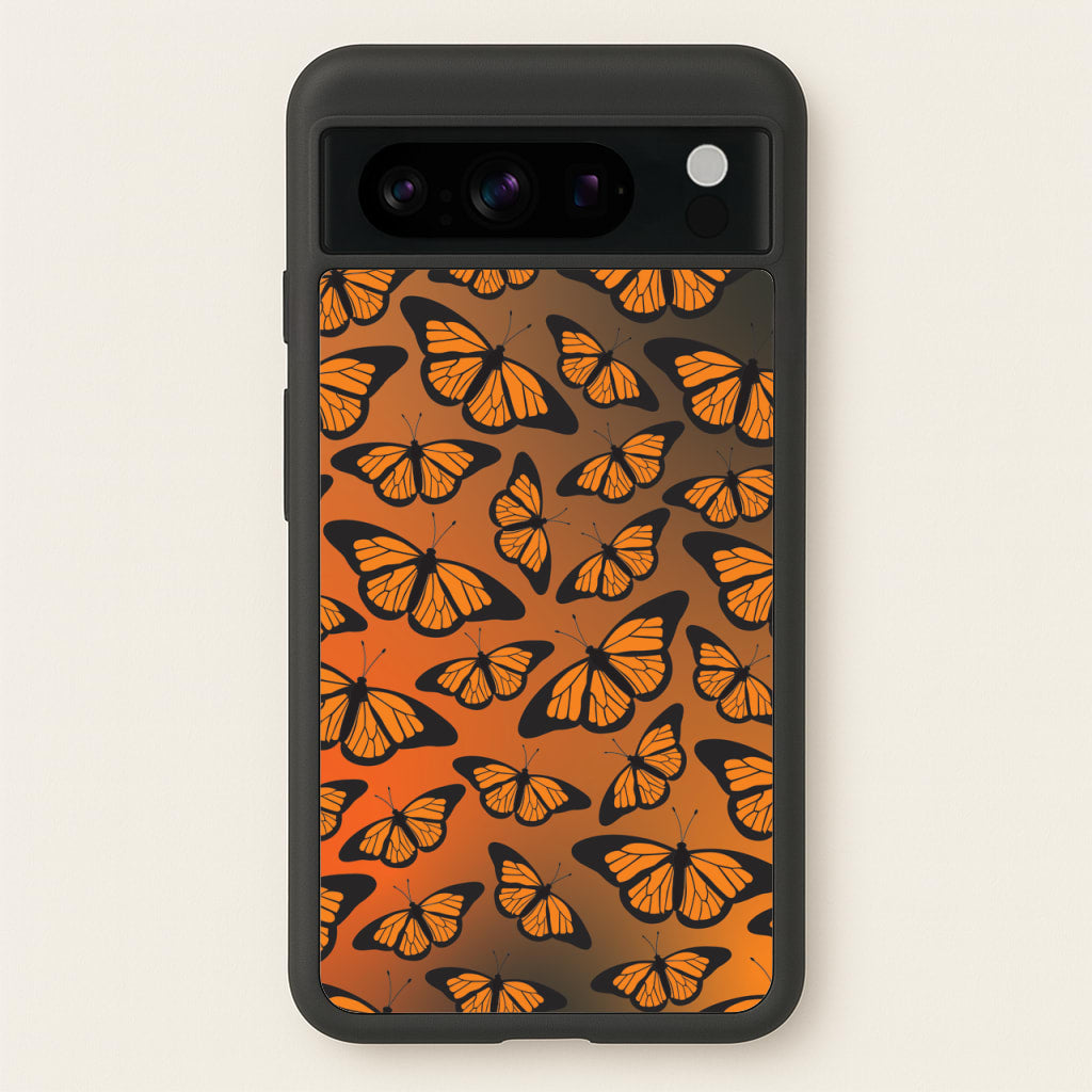 Orange Gradient Butterfly - Butterfly Patterns - Butterfly Patterns Phone Case for Google Pixel 8 Pro