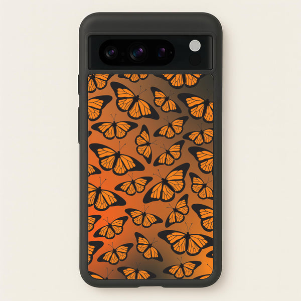 Orange Gradient Butterfly - Butterfly Patterns - Butterfly Patterns Phone Case for Google Pixel 8 Pro