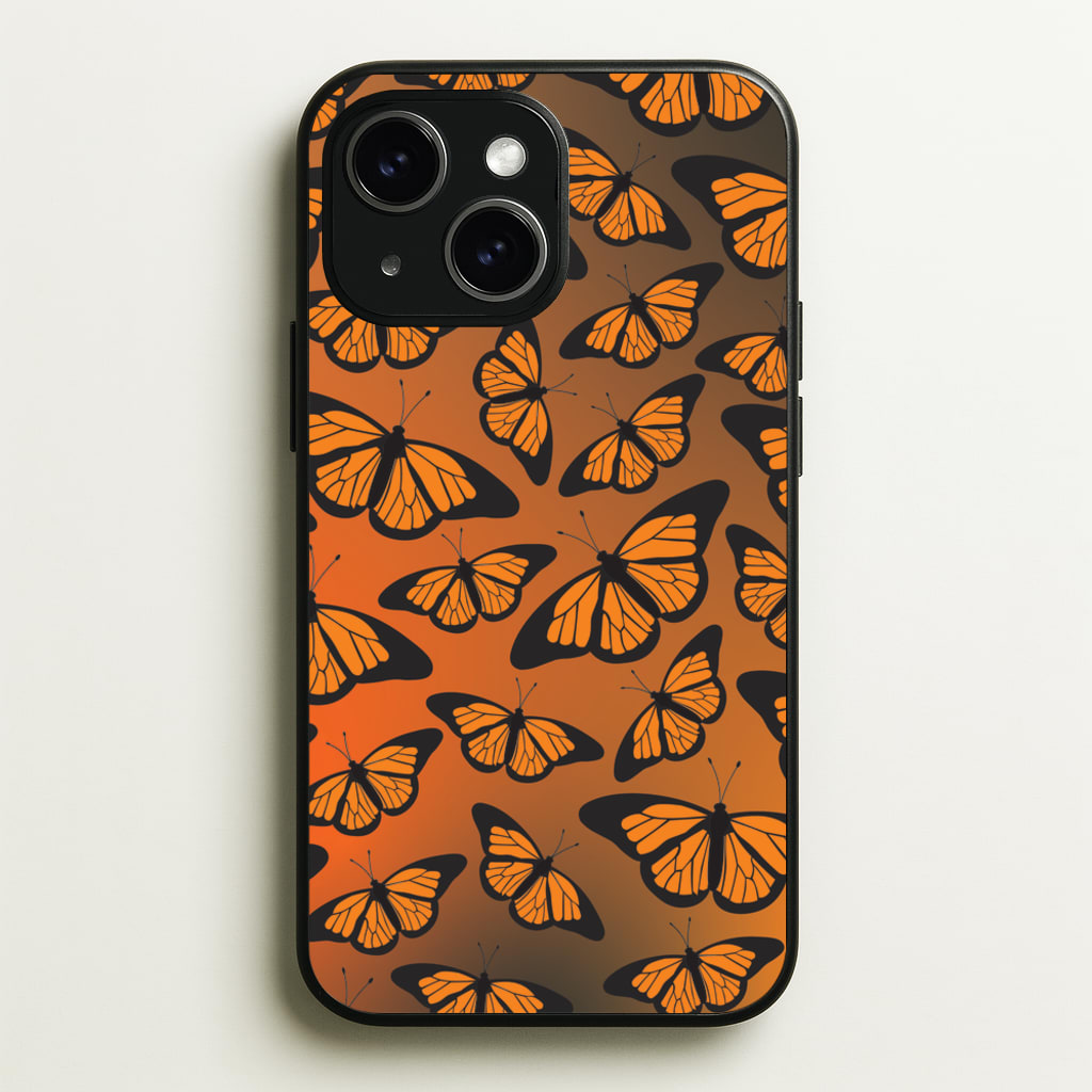 Orange Gradient Butterfly - Butterfly Patterns - Butterfly Patterns Phone Case for iPhone 14 Plus