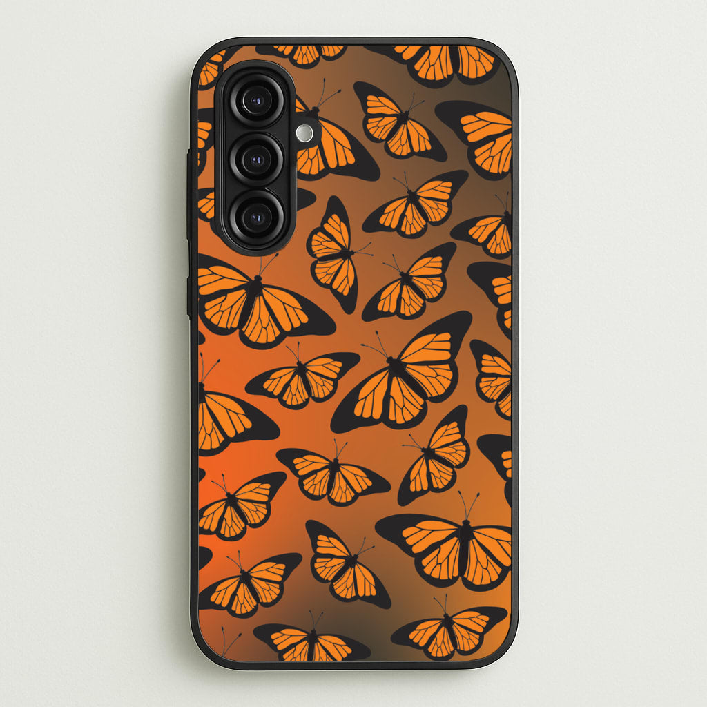 Orange Gradient Butterfly - Butterfly Patterns - Butterfly Patterns Phone Case for Galaxy A16