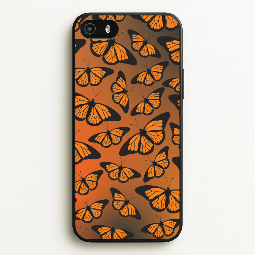 Orange Gradient Butterfly - Butterfly Patterns - Butterfly Patterns Phone Case for iPhone 5 / 5s / SE 2016