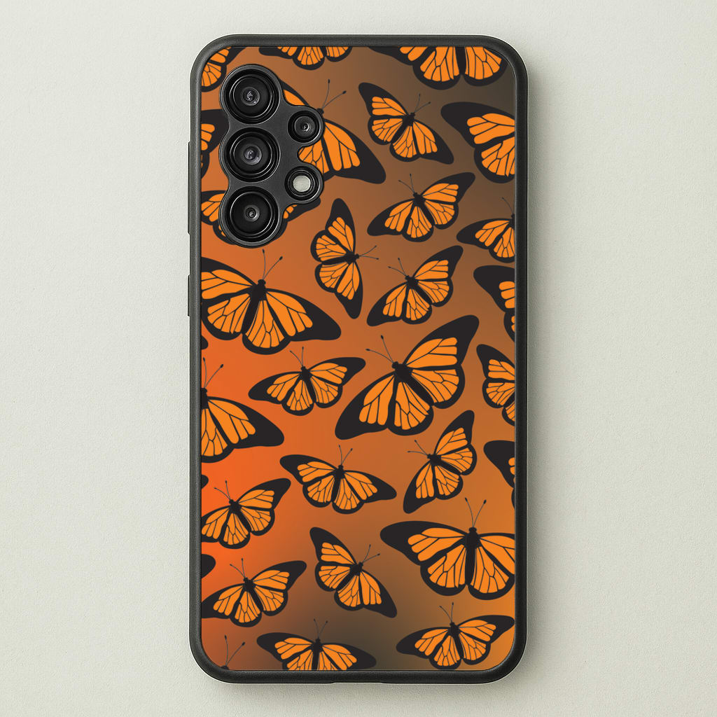 Orange Gradient Butterfly - Butterfly Patterns - Butterfly Patterns Phone Case for Galaxy A13