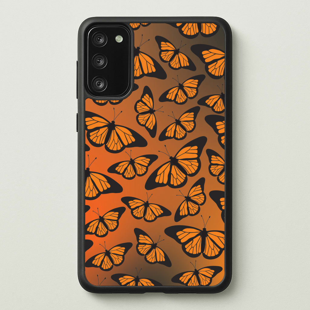 Orange Gradient Butterfly - Butterfly Patterns - Butterfly Patterns Phone Case for Galaxy S20