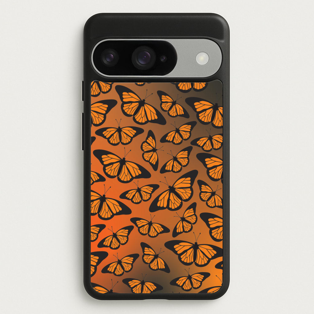Orange Gradient Butterfly - Butterfly Patterns Phone Case for Google Pixel 10 / 10 Pro
