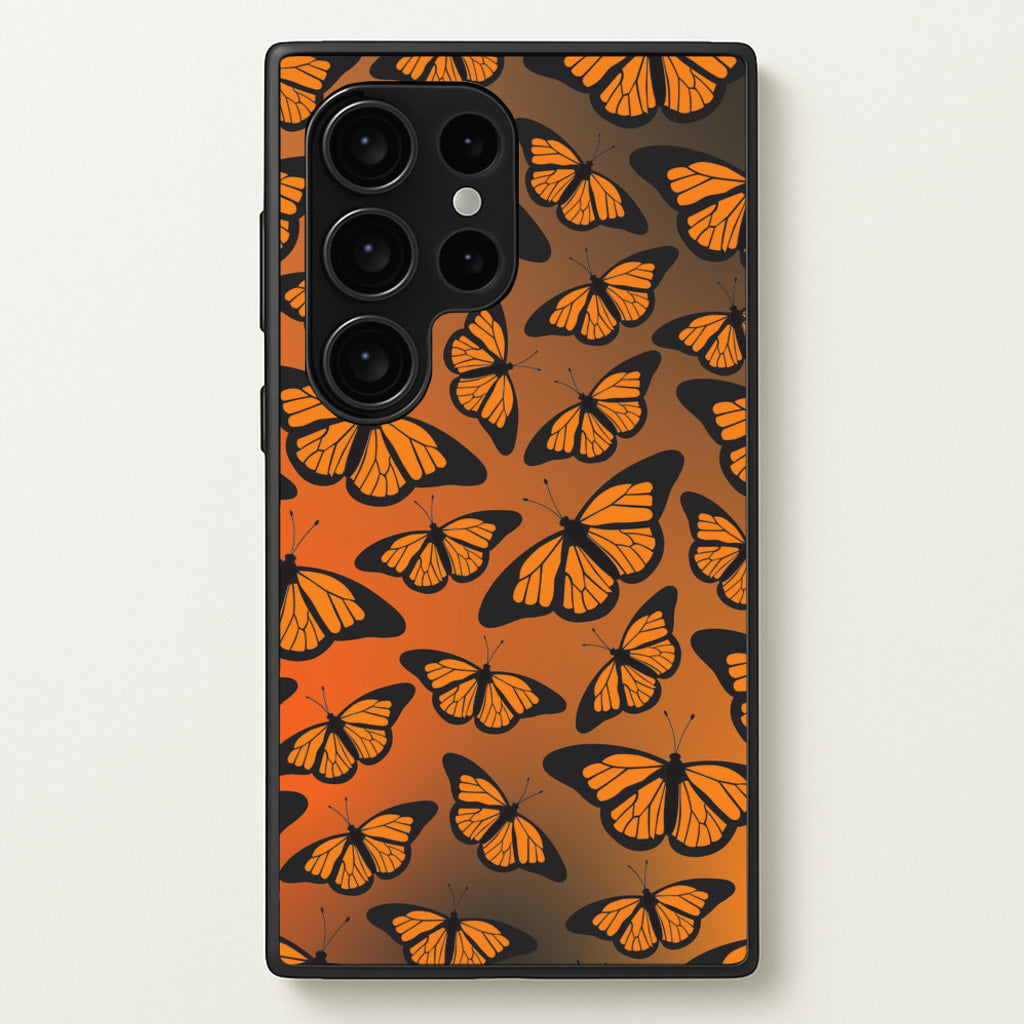 Orange Gradient Butterfly - Butterfly Patterns - Butterfly Patterns Phone Case for Galaxy S24 Ultra