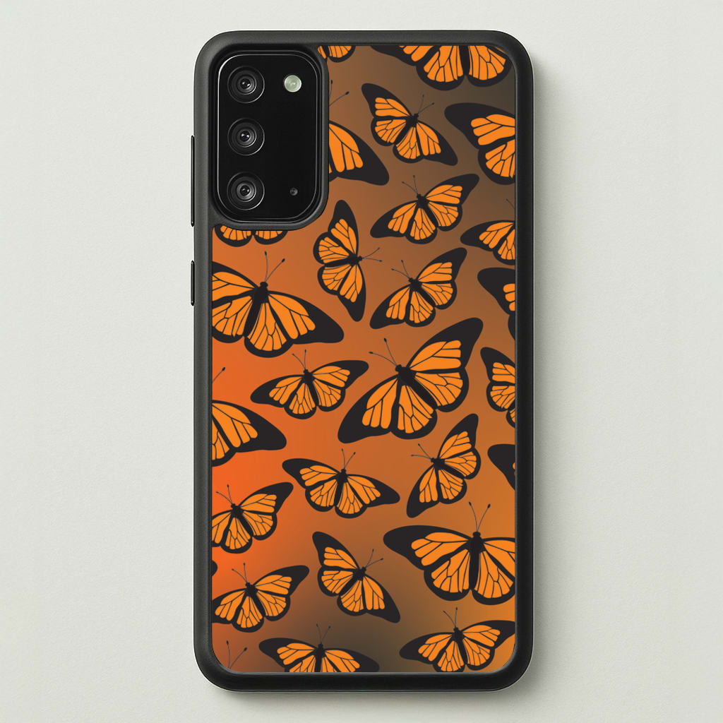 Orange Gradient Butterfly - Butterfly Patterns - Butterfly Patterns Phone Case for Galaxy Note 20