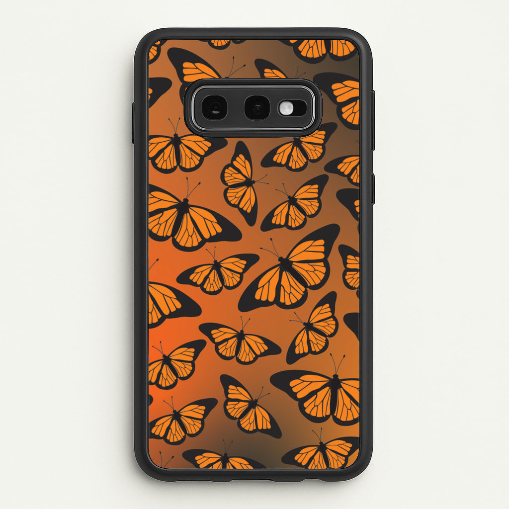 Orange Gradient Butterfly - Butterfly Patterns - Butterfly Patterns Phone Case for Galaxy S10e