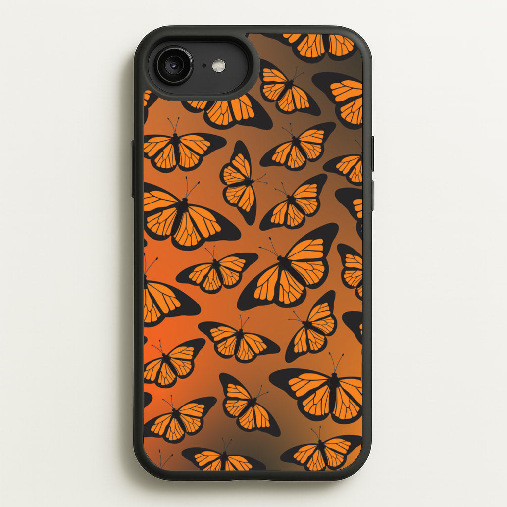 Orange Gradient Butterfly - Butterfly Patterns - Butterfly Patterns Phone Case for iPhone 6 Plus / 7 Plus / 8 Plus