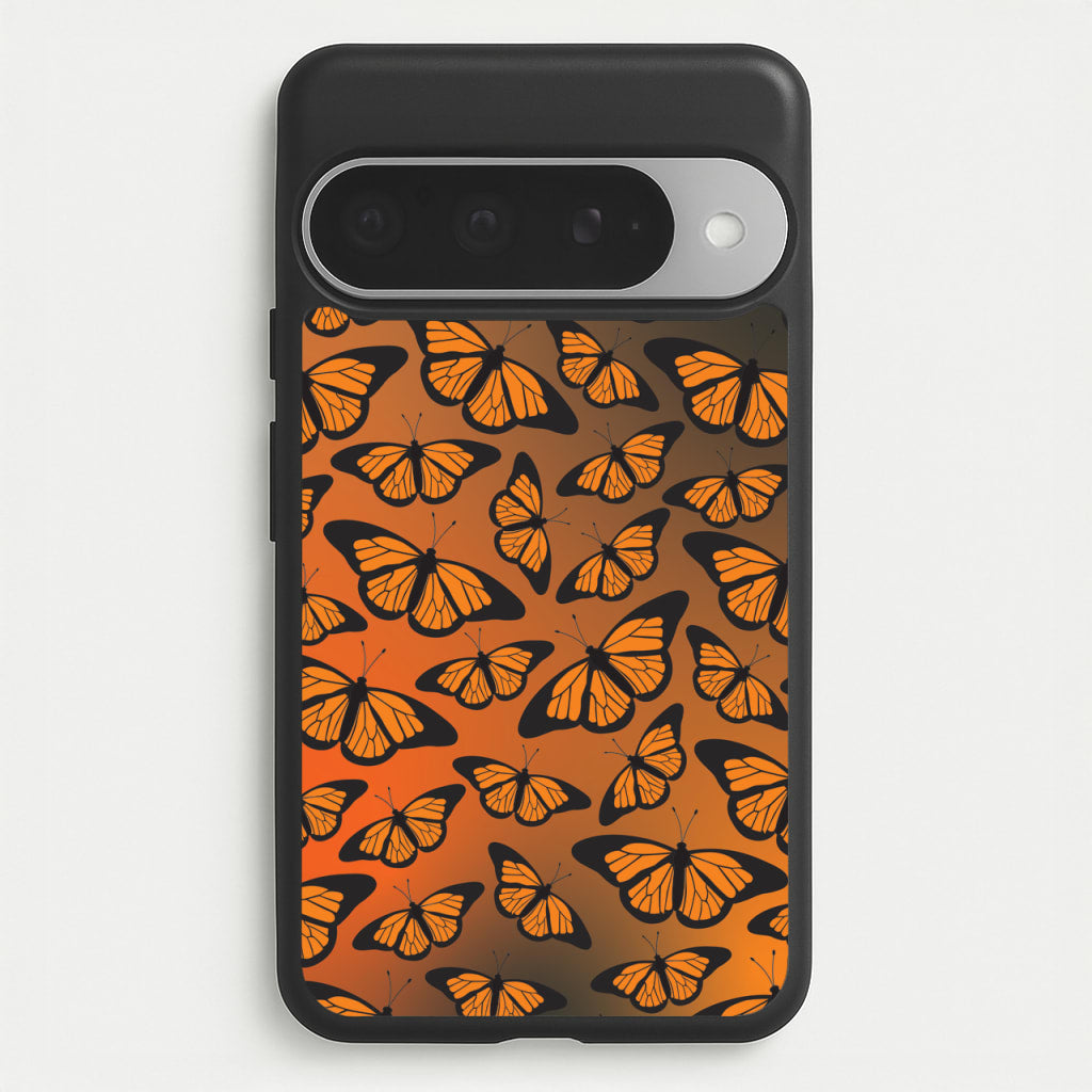 Orange Gradient Butterfly - Butterfly Patterns Phone Case for Google Pixel 10 Pro XL