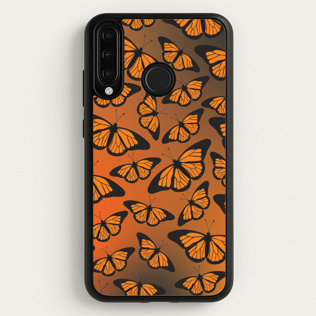 Orange Gradient Butterfly - Butterfly Patterns - Butterfly Patterns Phone Case for Huawei P30 Lite