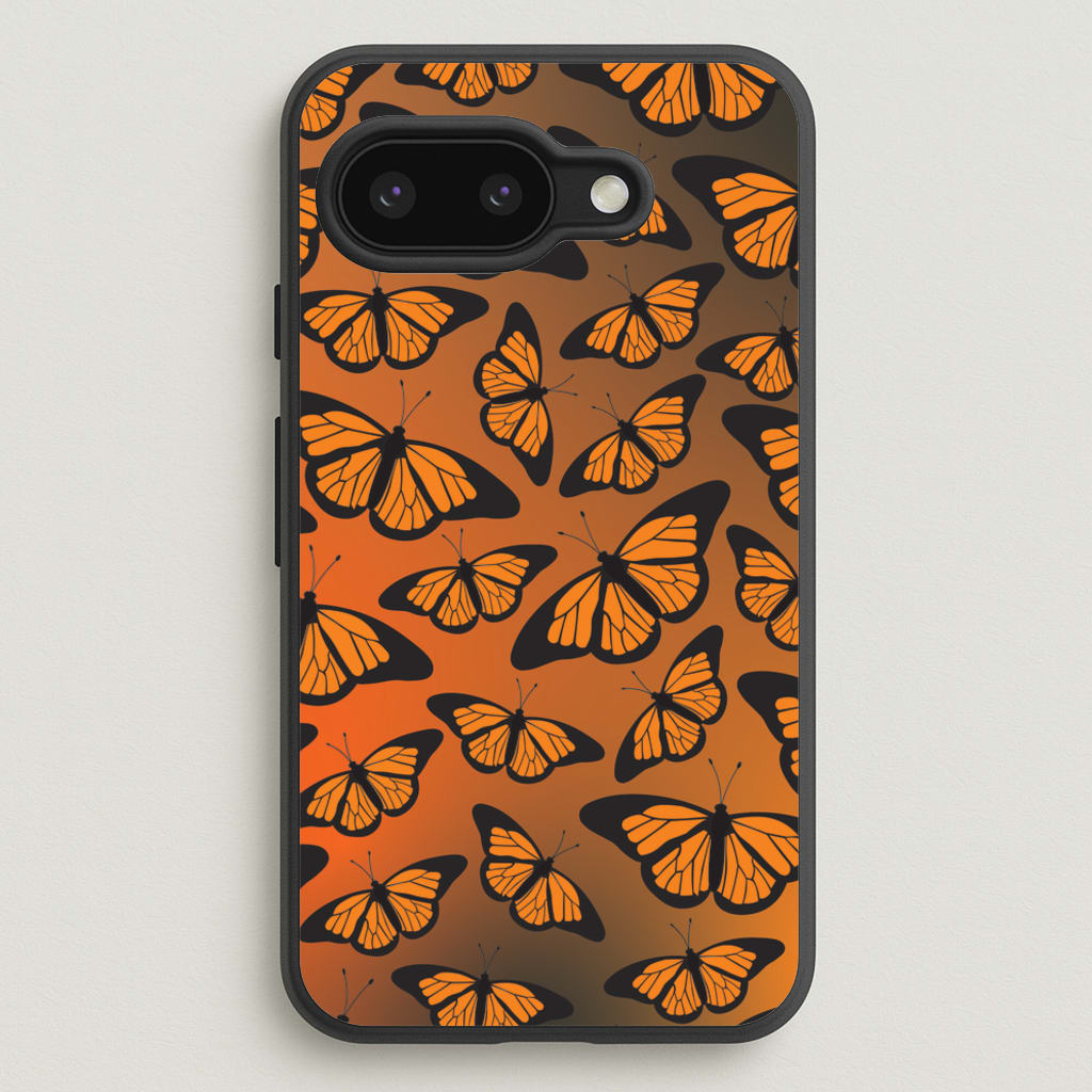 Orange Gradient Butterfly - Butterfly Patterns - Butterfly Patterns Phone Case for Google Pixel 9a