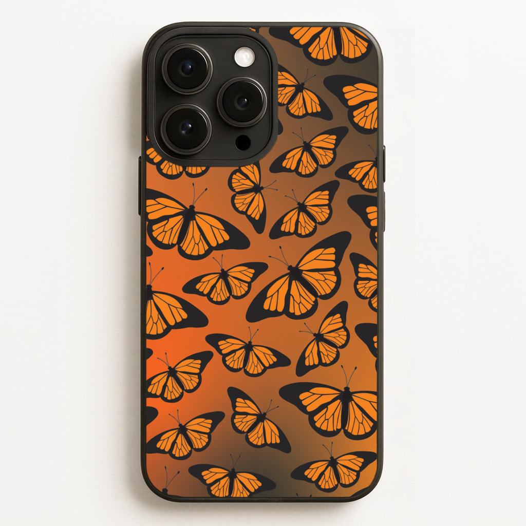 Orange Gradient Butterfly - Butterfly Patterns - Butterfly Patterns Phone Case for iPhone 12 Pro Max