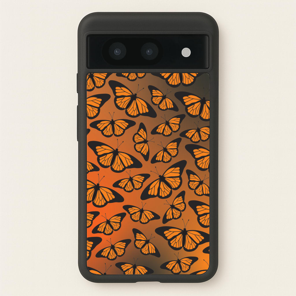 Orange Gradient Butterfly - Butterfly Patterns - Butterfly Patterns Phone Case for Google Pixel 8a