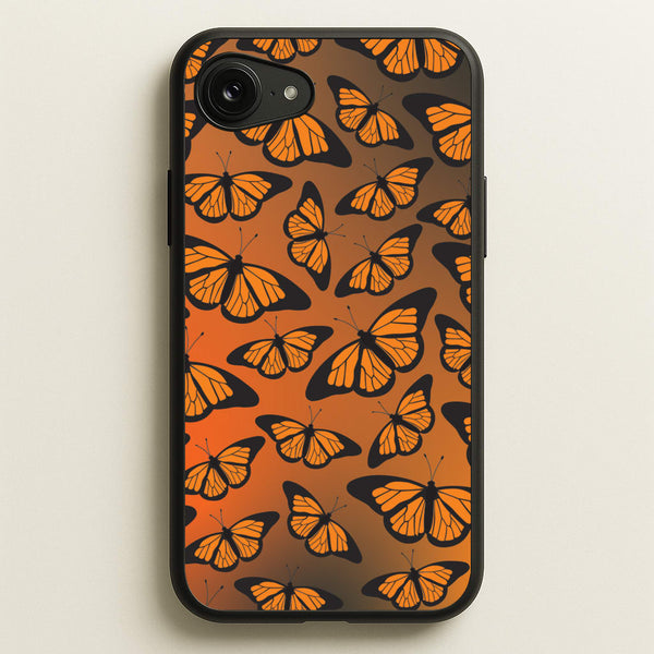 Orange Gradient Butterfly - Butterfly Patterns - Butterfly Patterns Phone Case for iPhone 16e