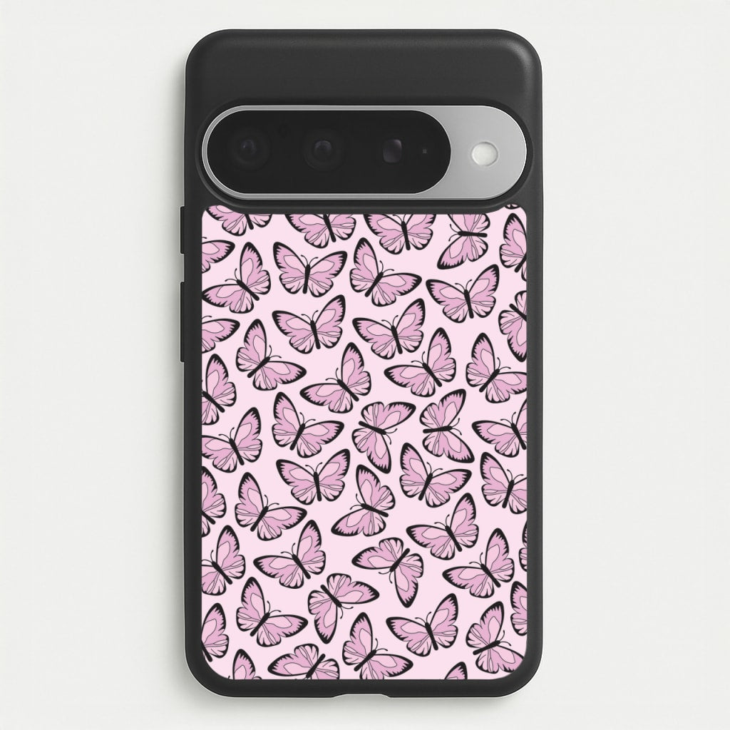 Pink And Black Butterfly - Butterfly Patterns Phone Case for Google Pixel 10 Pro XL