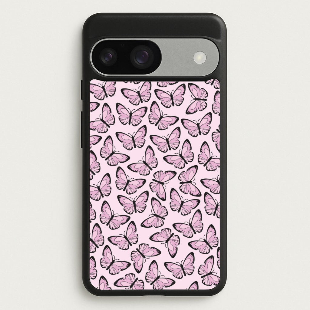 Pink And Black Butterfly - Butterfly Patterns - Butterfly Patterns Phone Case for Google Pixel 9 / 9 Pro