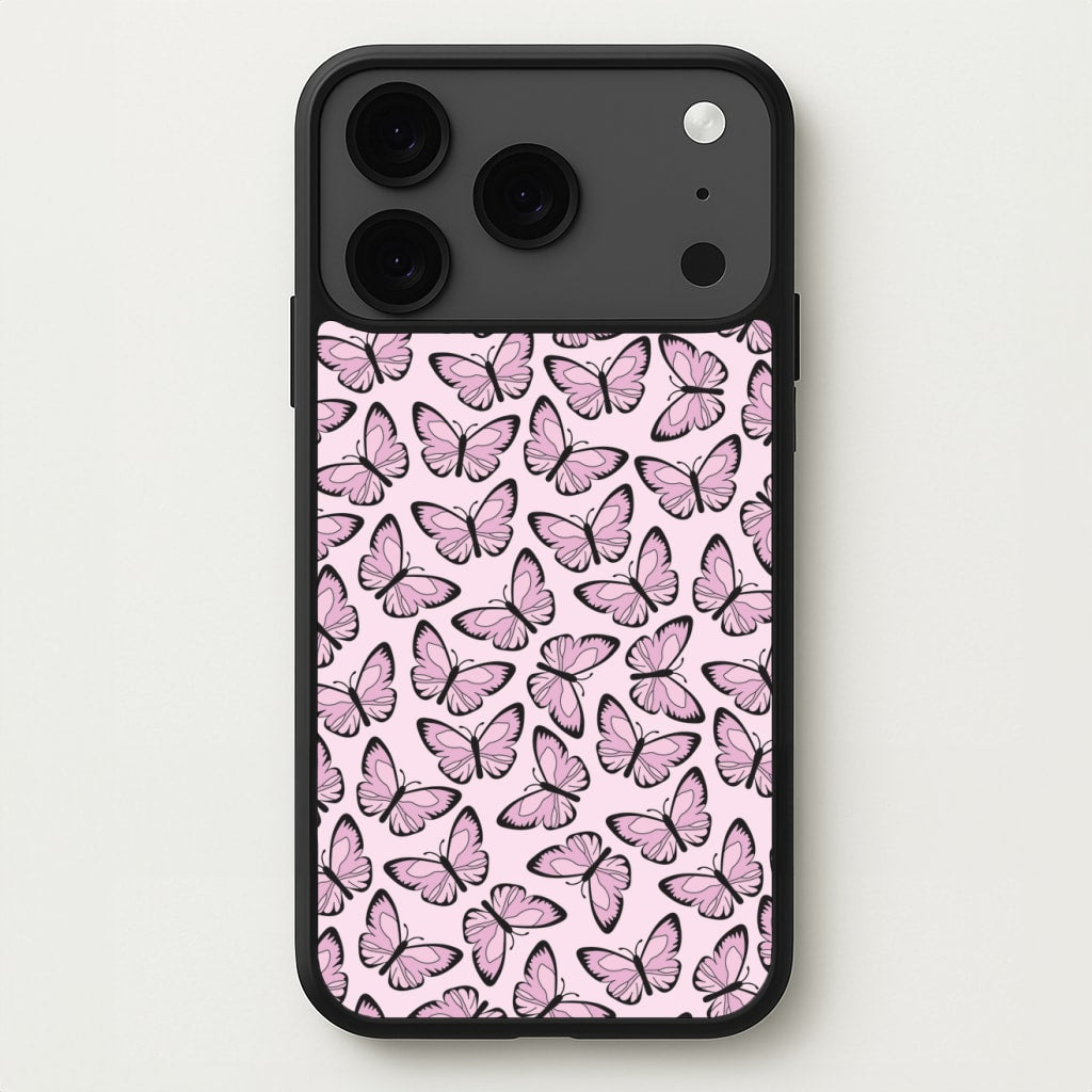 Pink And Black Butterfly - Butterfly Patterns Phone Case for iPhone 17 Pro Max
