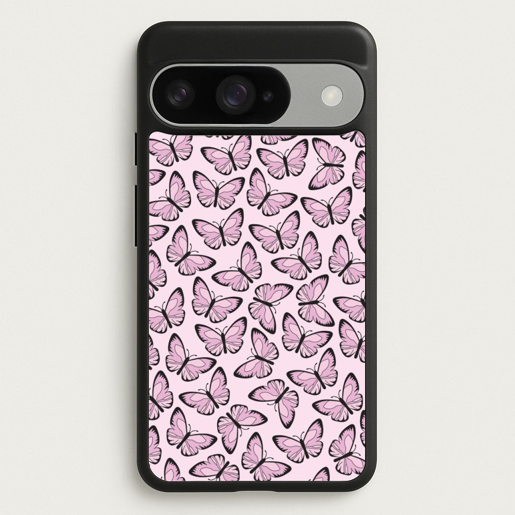 Pink And Black Butterfly - Butterfly Patterns Phone Case for Google Pixel 10 / 10 Pro
