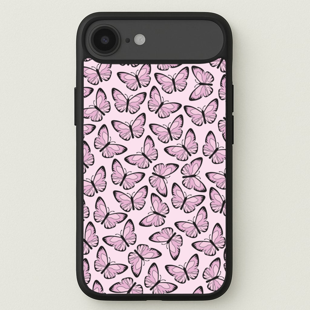 Pink And Black Butterfly - Butterfly Patterns Phone Case for iPhone 17 Air