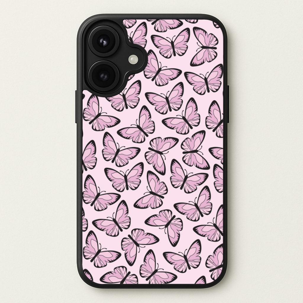 Pink And Black Butterfly - Butterfly Patterns Phone Case for iPhone 17