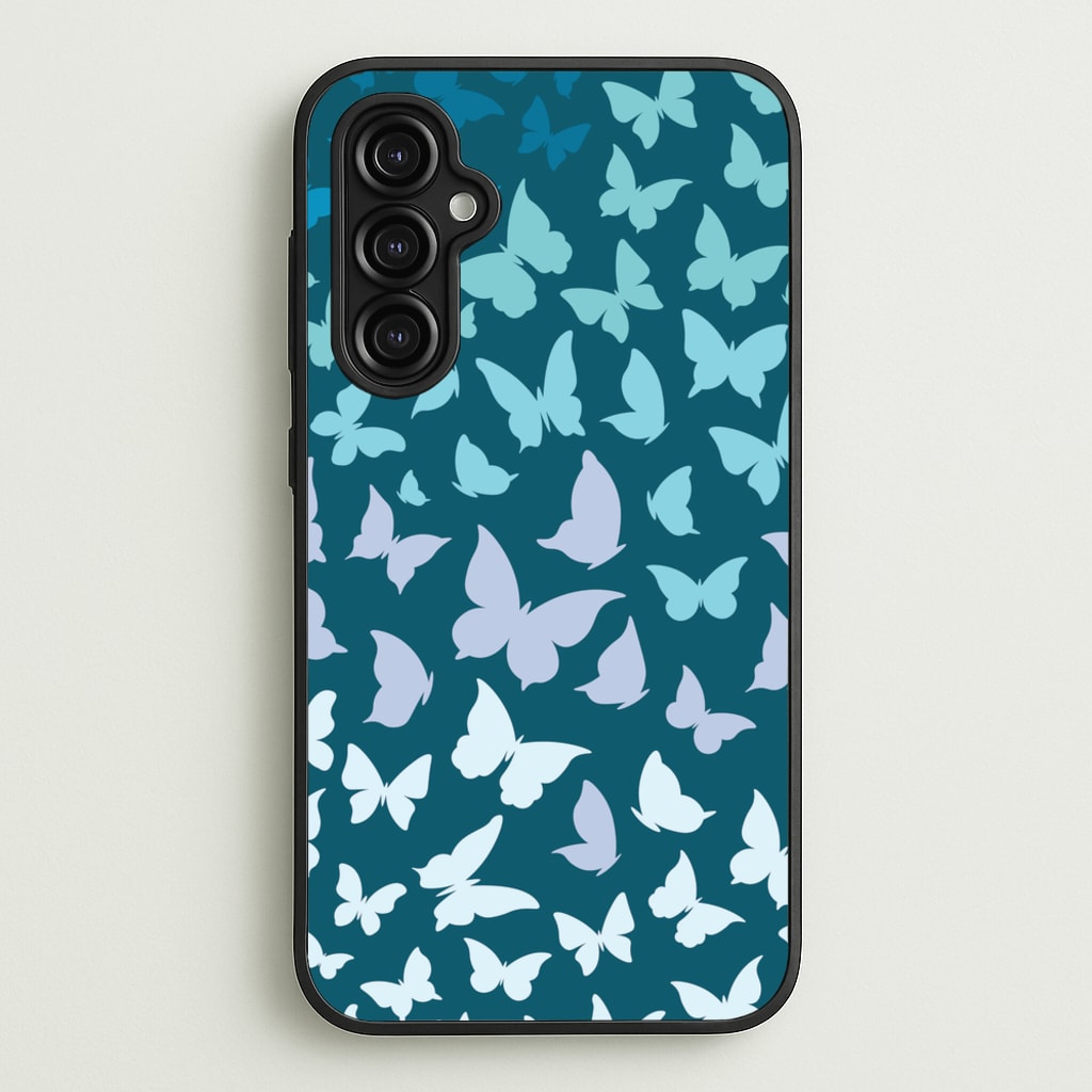Blue Gradient Butterfly - Butterfly Patterns - Butterfly Patterns Phone Case for Galaxy A14