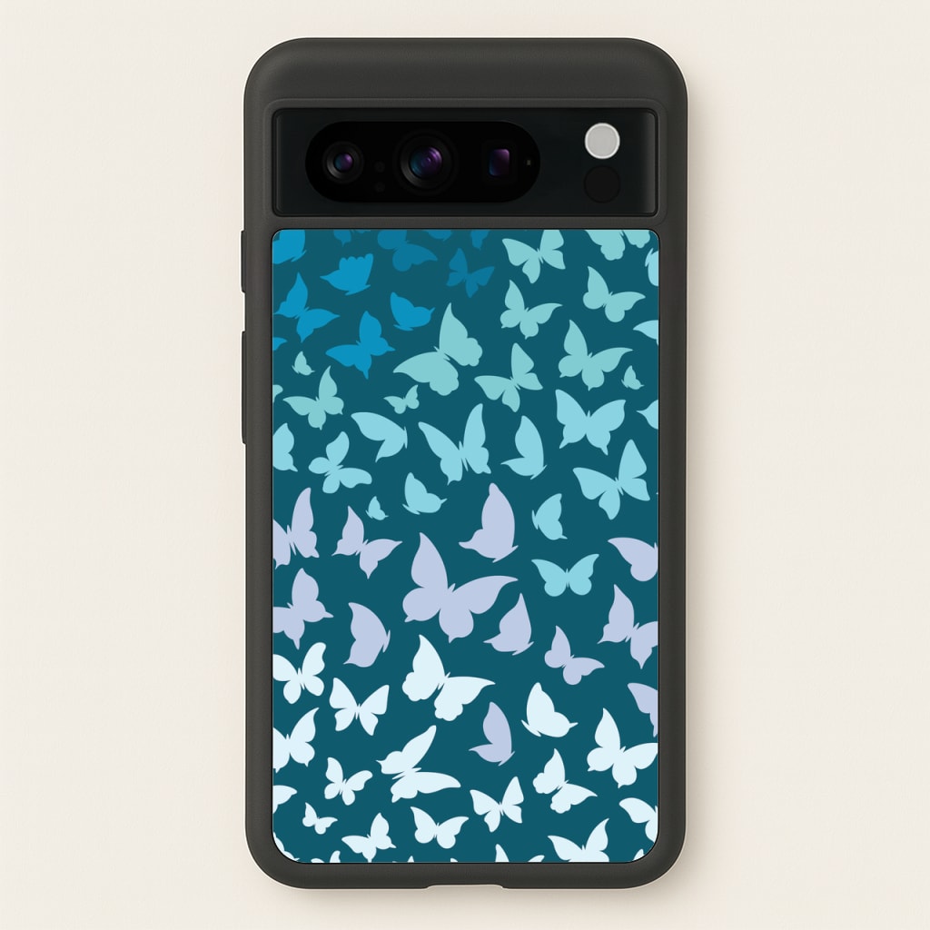Blue Gradient Butterfly - Butterfly Patterns - Butterfly Patterns Phone Case for Google Pixel 8 Pro