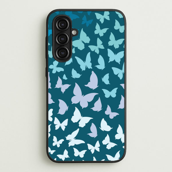 Blue Gradient Butterfly - Butterfly Patterns - Butterfly Patterns Phone Case for Galaxy A16