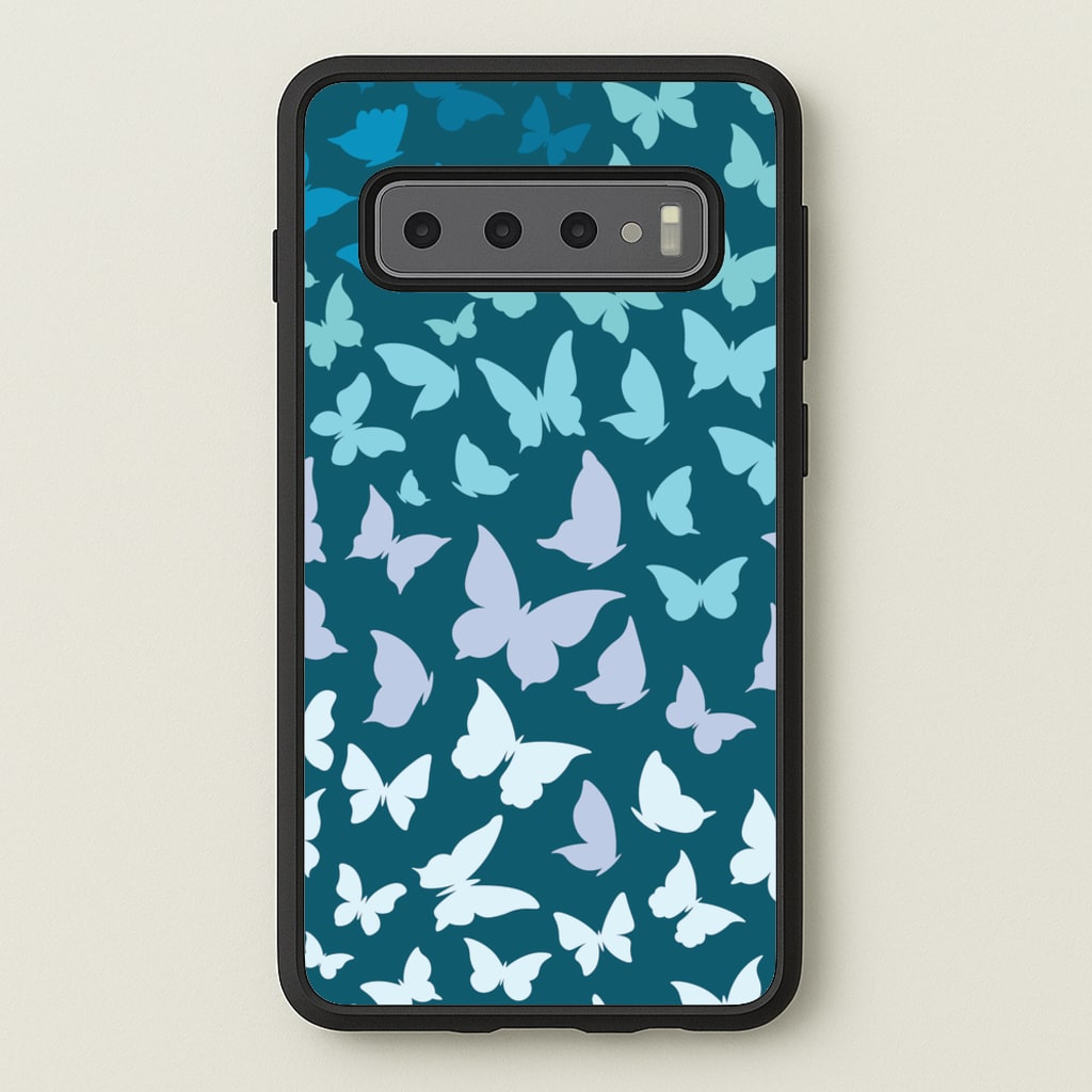 Blue Gradient Butterfly - Butterfly Patterns - Butterfly Patterns Phone Case for Galaxy S10