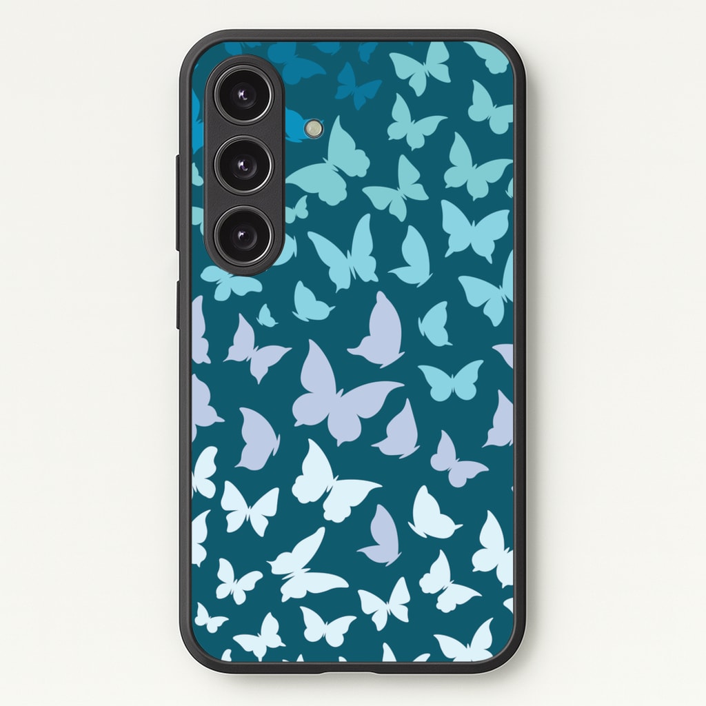 Blue Gradient Butterfly - Butterfly Patterns - Butterfly Patterns Phone Case for Galaxy S24