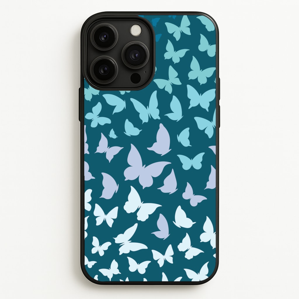 Blue Gradient Butterfly - Butterfly Patterns - Butterfly Patterns Phone Case for iPhone 13 Pro Max