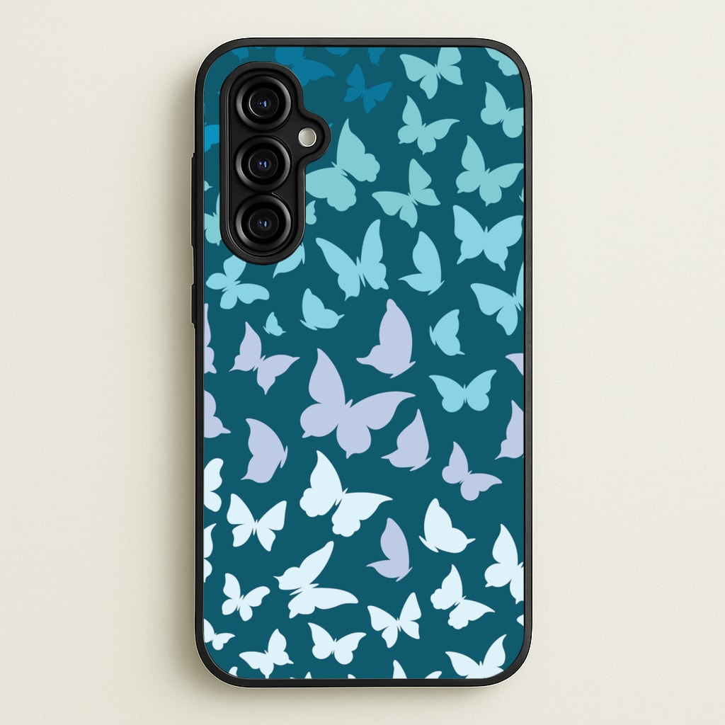 Blue Gradient Butterfly - Butterfly Patterns - Butterfly Patterns Phone Case for Galaxy A54