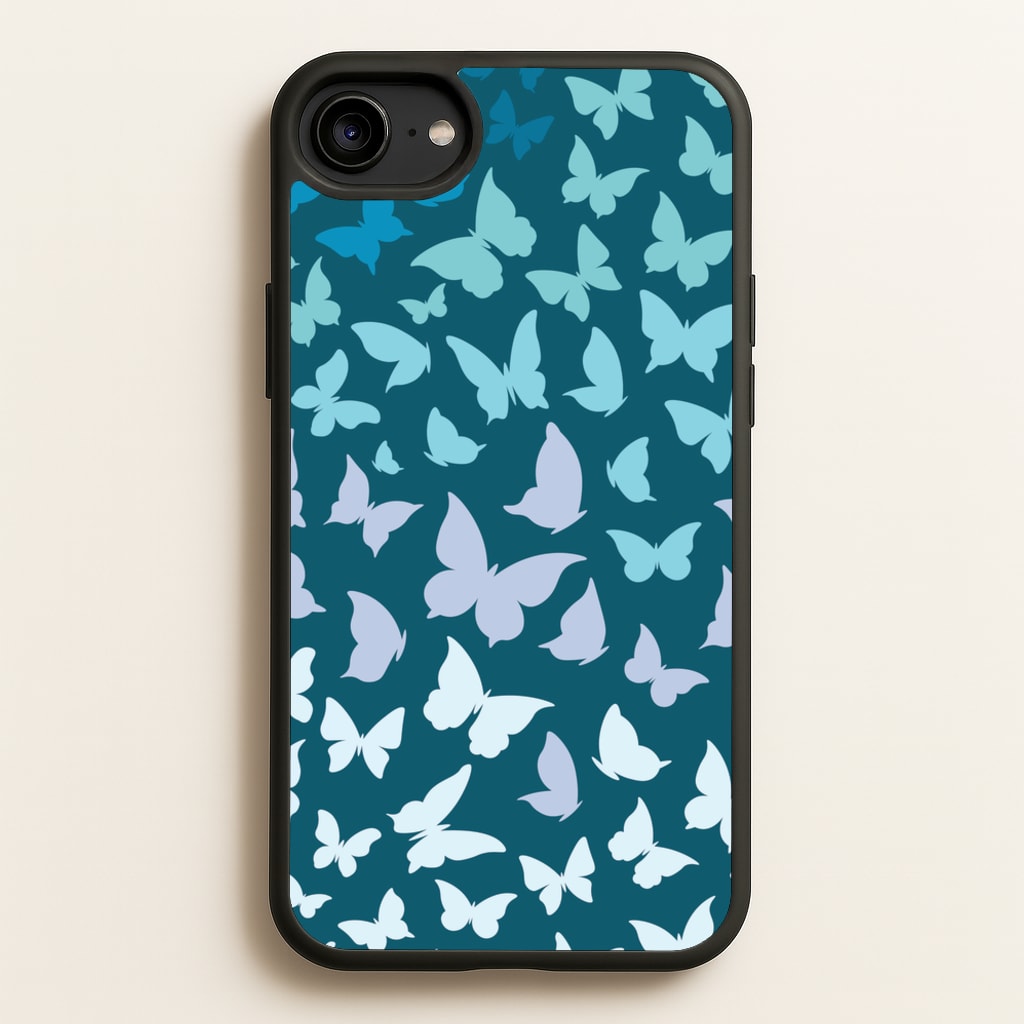Blue Gradient Butterfly - Butterfly Patterns - Butterfly Patterns Phone Case for iPhone 6 / 7 / 8 / SE