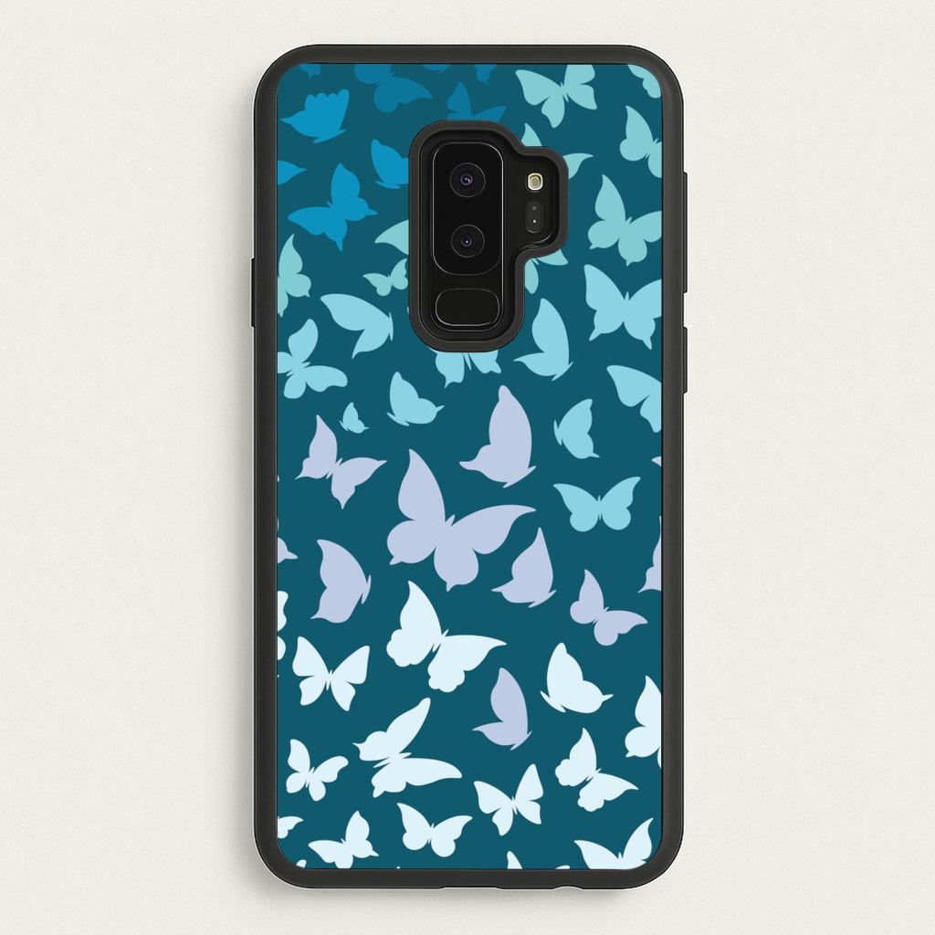 Blue Gradient Butterfly - Butterfly Patterns - Butterfly Patterns Phone Case for Galaxy S9 Plus