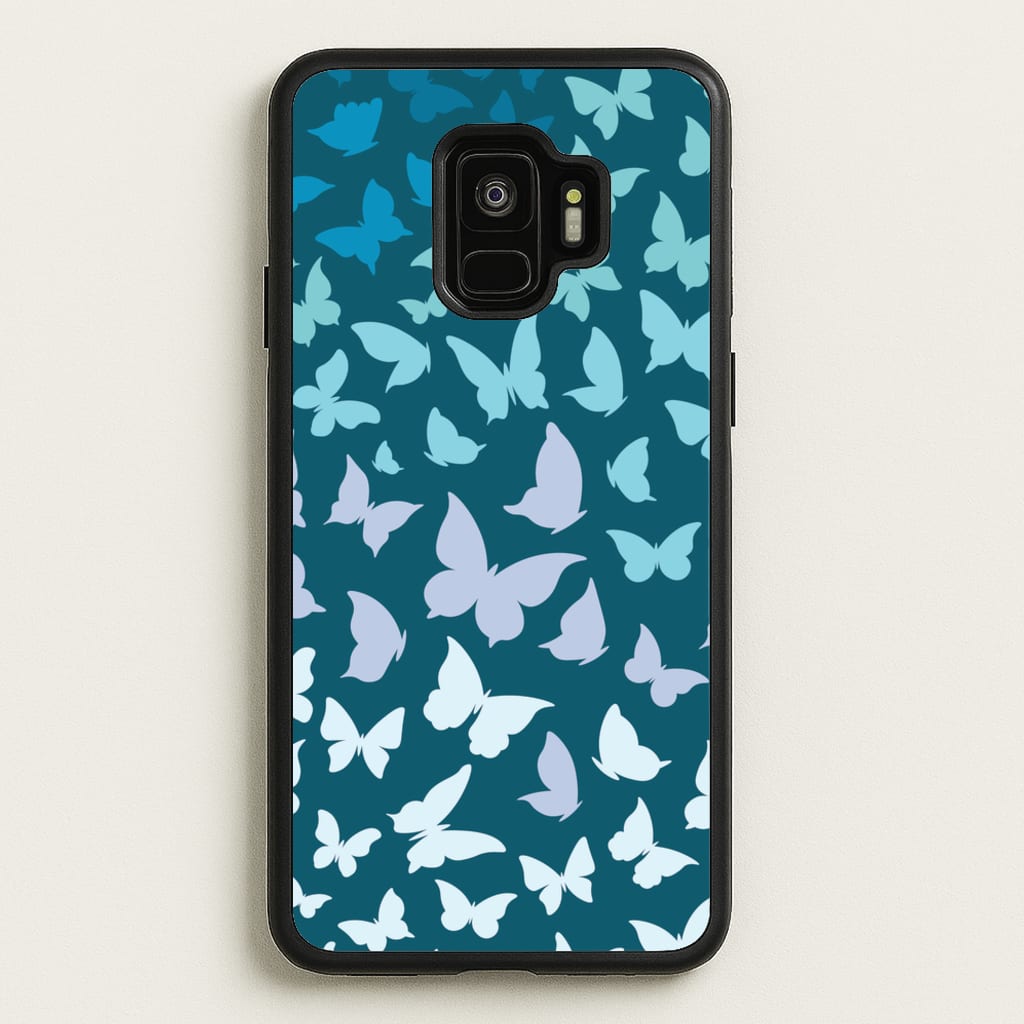 Blue Gradient Butterfly - Butterfly Patterns - Butterfly Patterns Phone Case for Galaxy S9