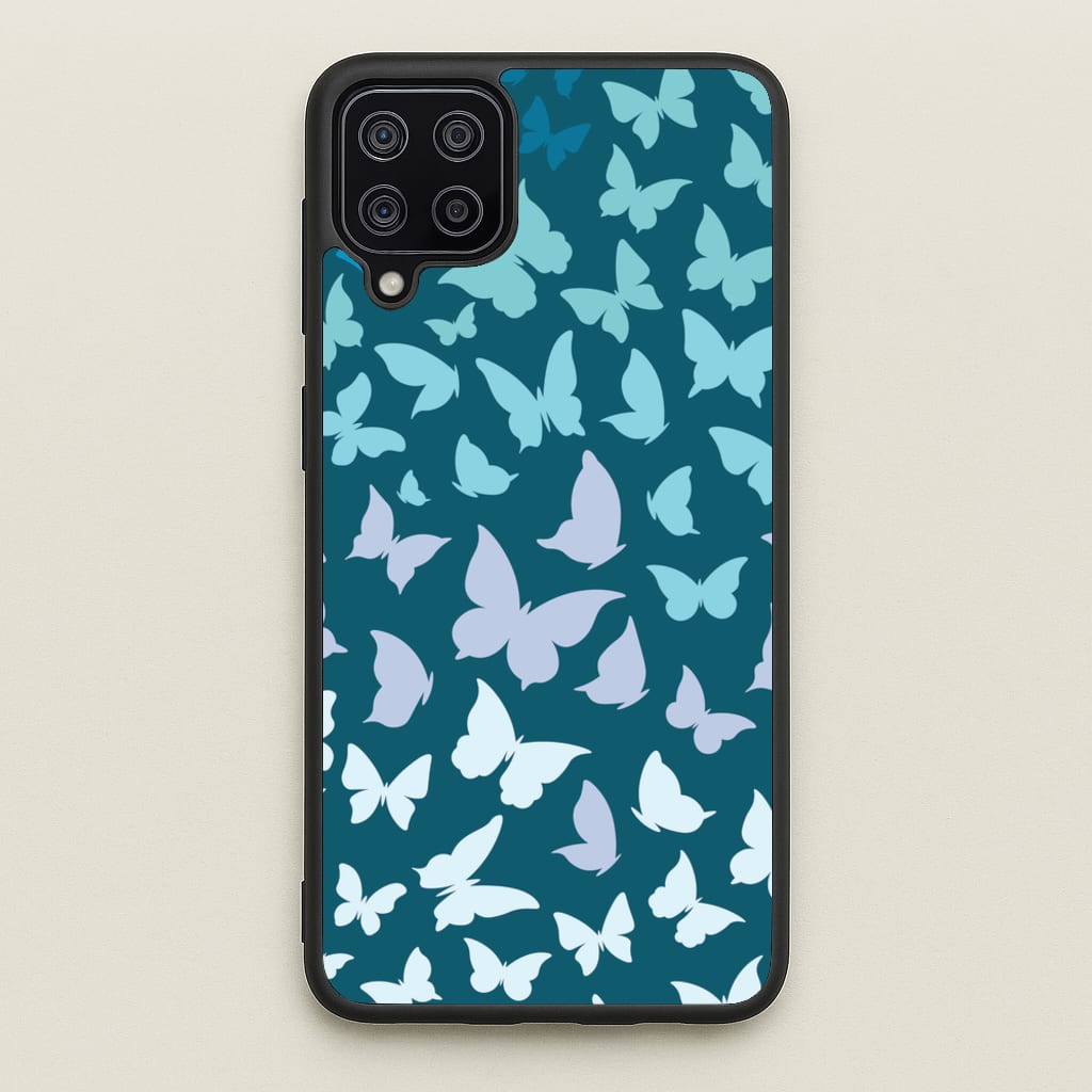 Blue Gradient Butterfly - Butterfly Patterns - Butterfly Patterns Phone Case for Galaxy A12