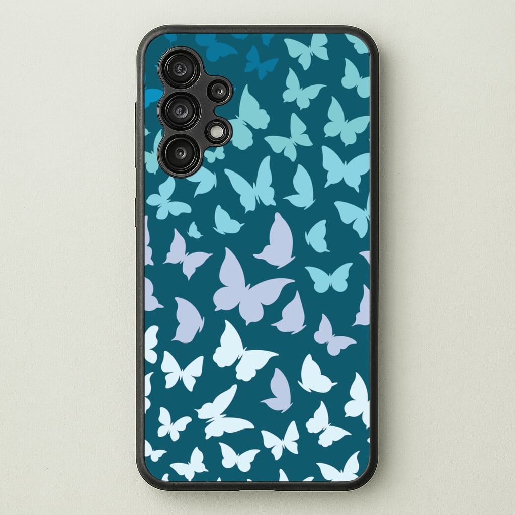 Blue Gradient Butterfly - Butterfly Patterns - Butterfly Patterns Phone Case for Galaxy A13