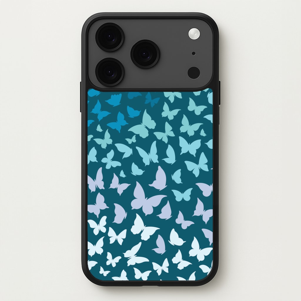 Blue Gradient Butterfly - Butterfly Patterns Phone Case for iPhone 17 Pro Max