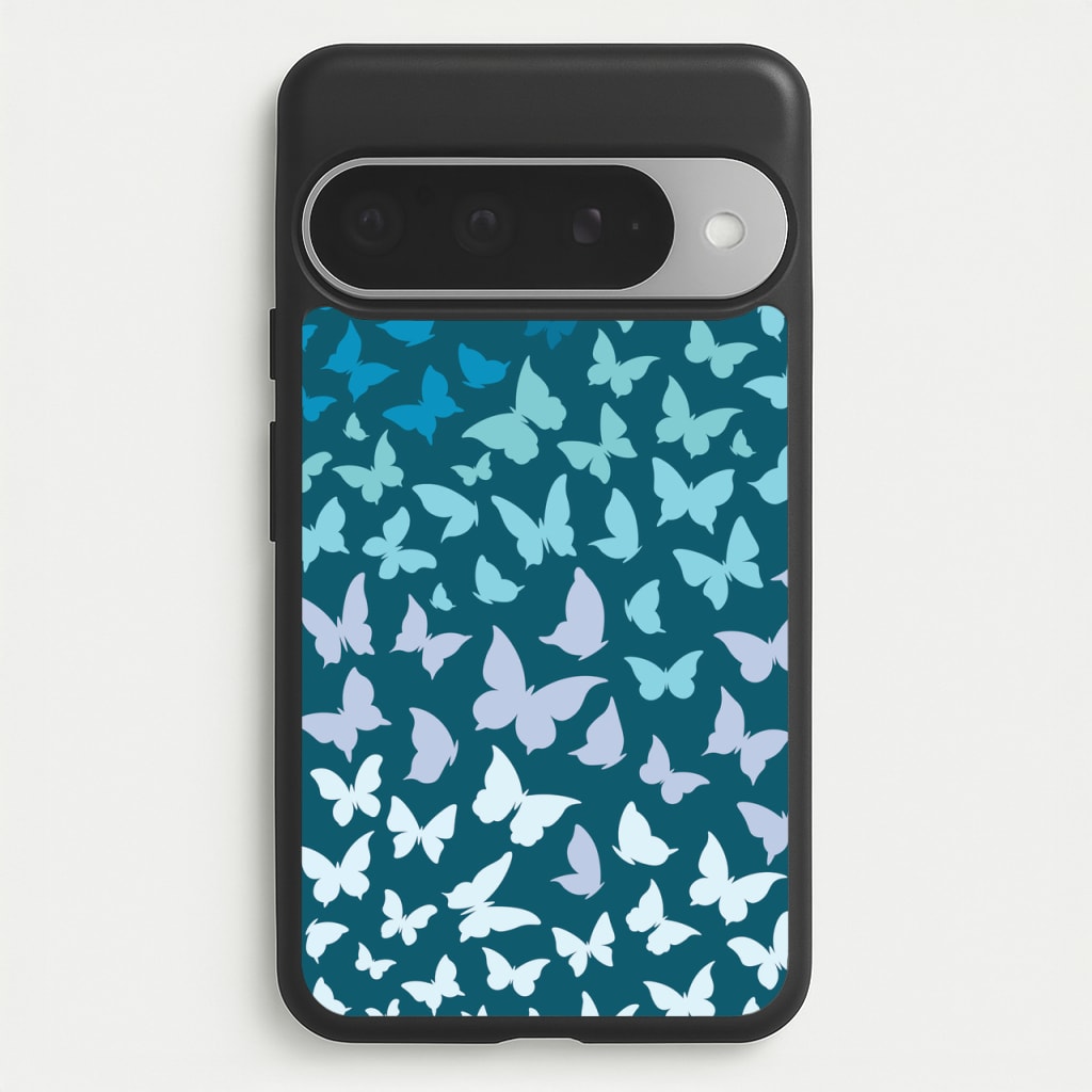 Blue Gradient Butterfly - Butterfly Patterns Phone Case for Google Pixel 10 Pro XL