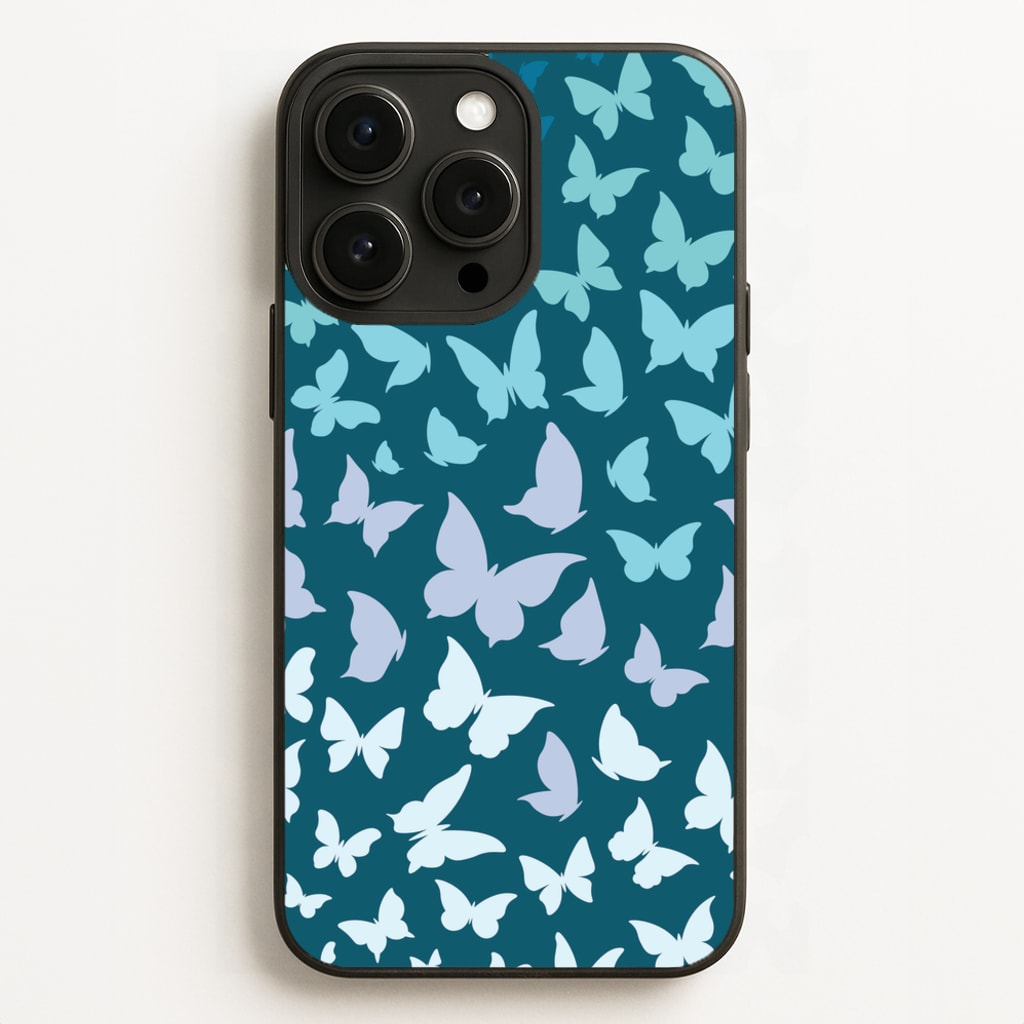 Blue Gradient Butterfly - Butterfly Patterns - Butterfly Patterns Phone Case for iPhone 12 Pro Max