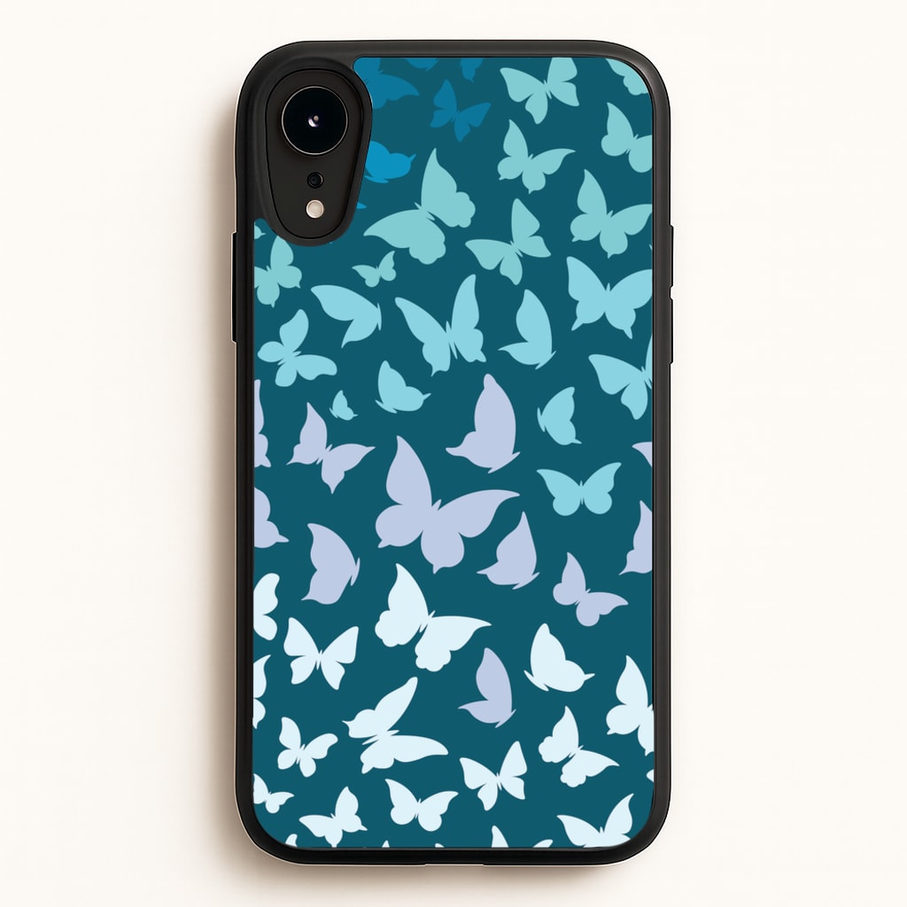 Blue Gradient Butterfly - Butterfly Patterns - Butterfly Patterns Phone Case for iPhone XR