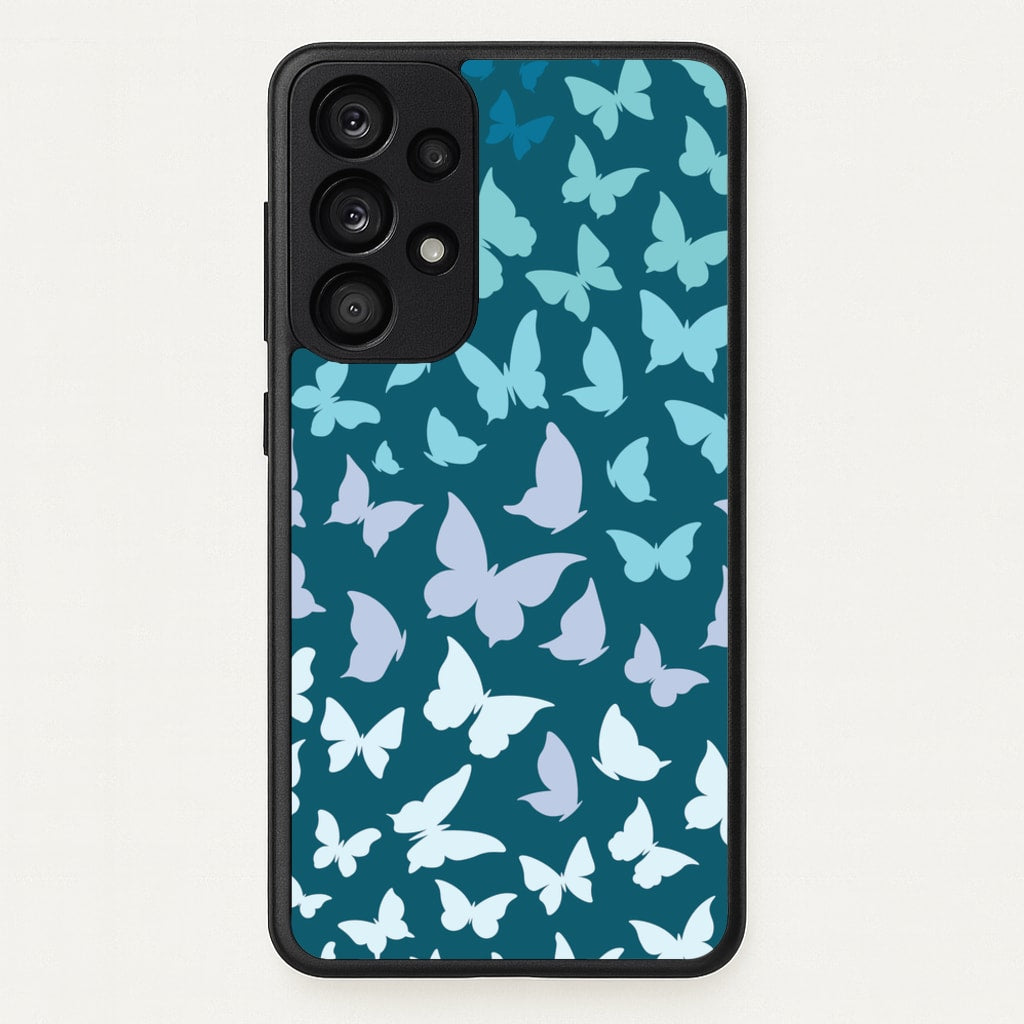 Blue Gradient Butterfly - Butterfly Patterns - Butterfly Patterns Phone Case for Galaxy A53