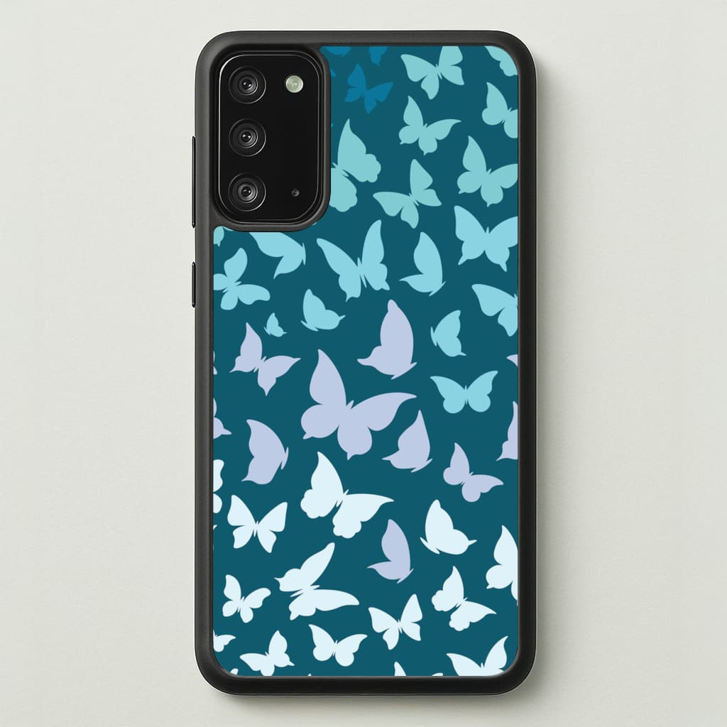Blue Gradient Butterfly - Butterfly Patterns - Butterfly Patterns Phone Case for Galaxy Note 20