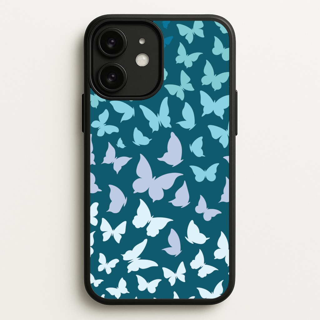 Blue Gradient Butterfly - Butterfly Patterns - Butterfly Patterns Phone Case for iPhone 11